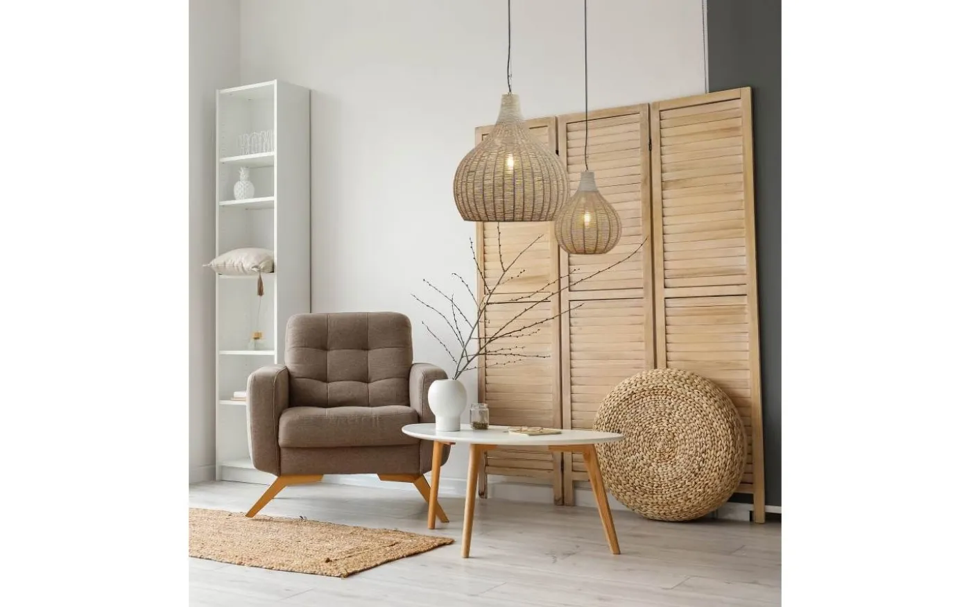 Janne Takpendel 54cm E27 naturfärgad/jute