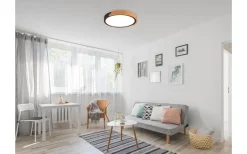Jano Plafond LED mattsvart/trä