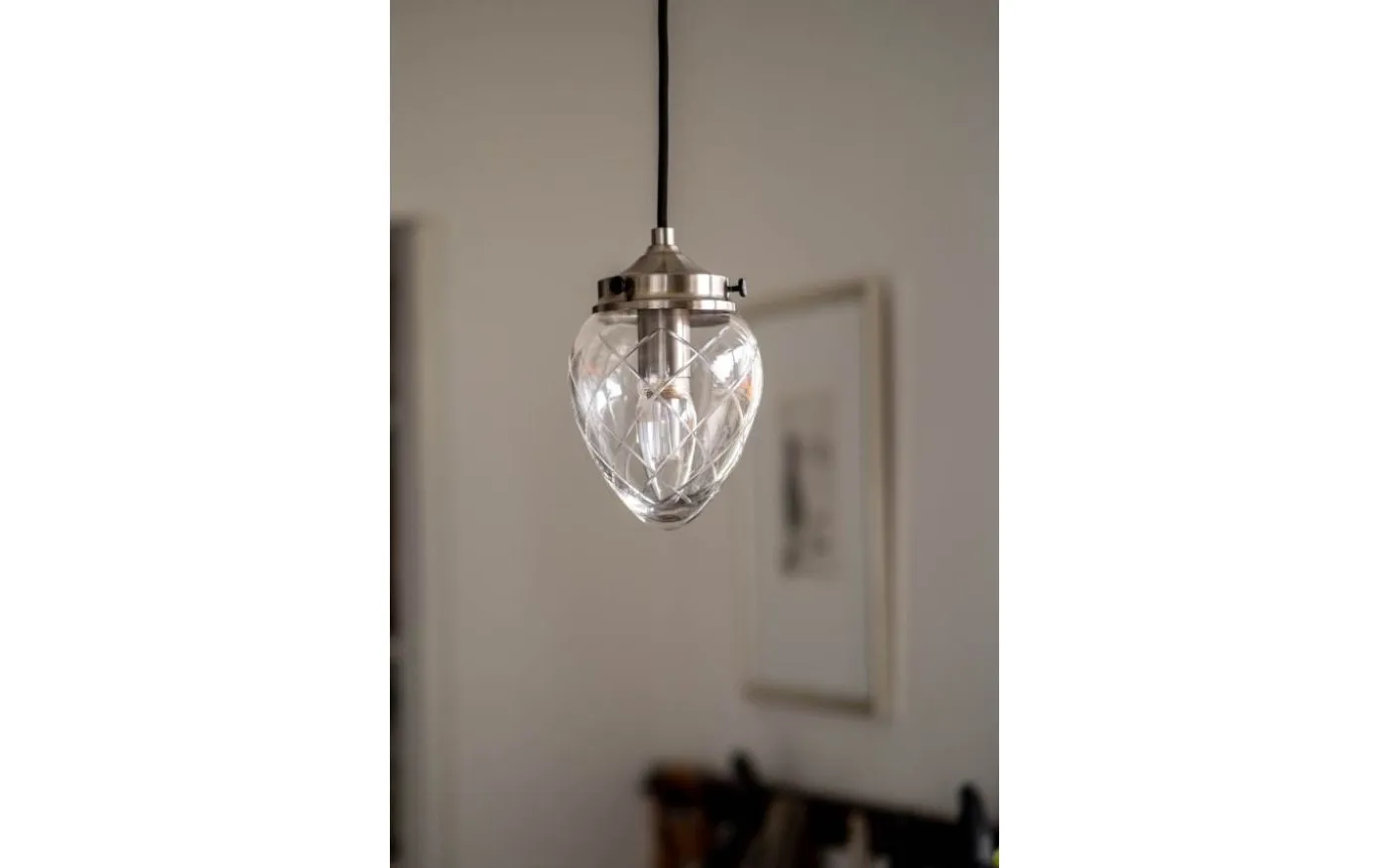 Juni Fönsterlampa 11cm Antikstål/Klar
