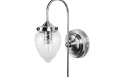 Juni Vägglampa Antikstål/Klar IP44