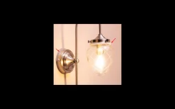 Juni Vägglampa Antikstål/Klar IP44