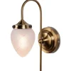 Juni Vägglampa Mässing/Opal IP44
