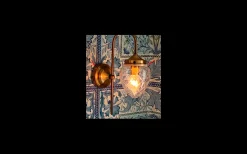 Juni Vägglampa Mässing/Opal IP44