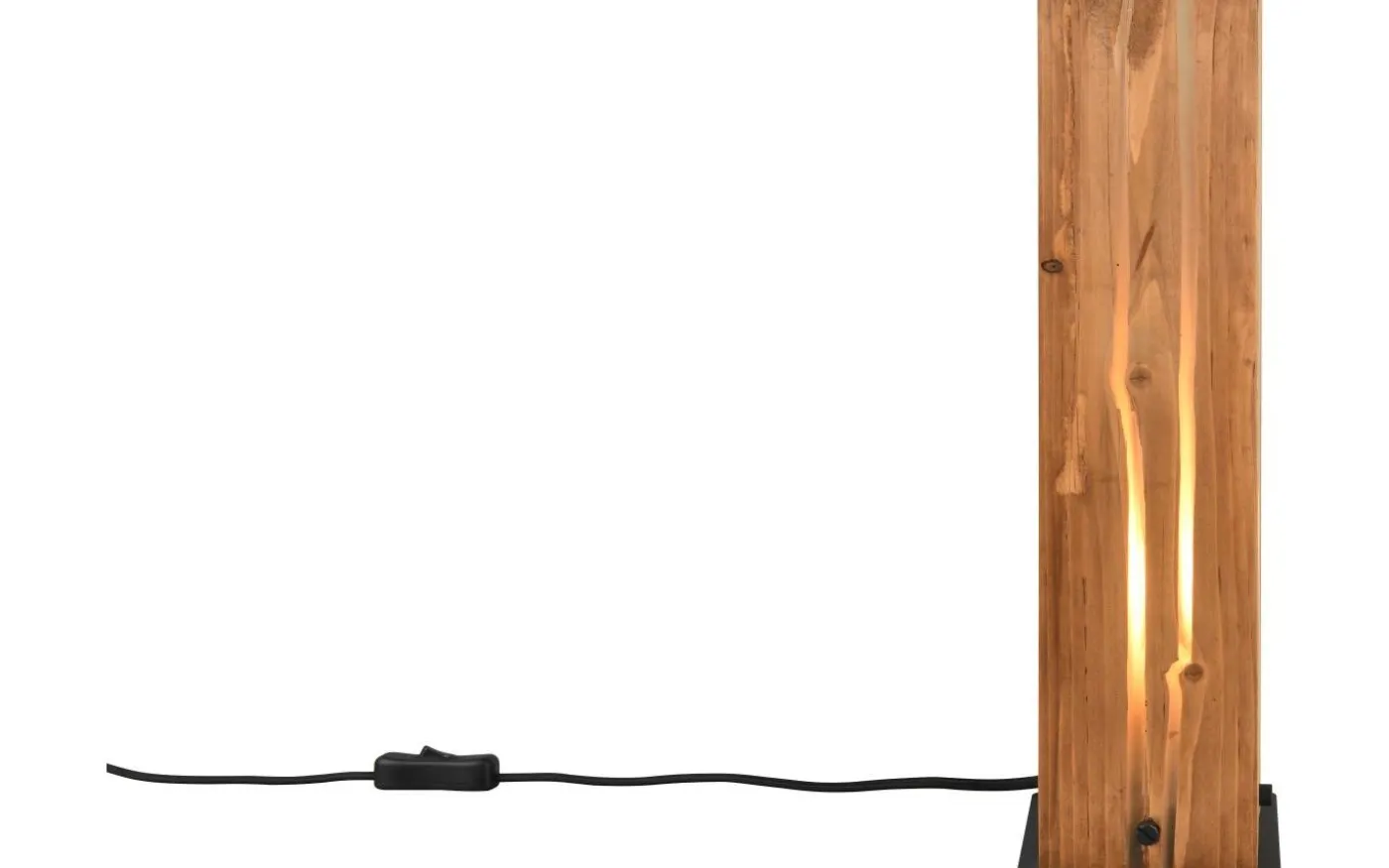 Karuni Bordslampa E27 matt svart/trä