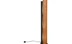 Karuni Golvlampa 3xE27 matt svart/trä