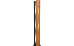 Karuni Golvlampa 3xE27 matt svart/trä