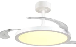 Kasfjord Takfläkt 107cm LED matt vit stjärnljus