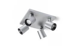 Kenny LV Takspotlight 24cm Aluminium/Svart