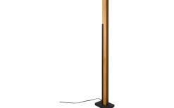 Kerala Golvlampa LED matt svart/trä