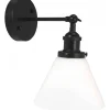 Lambda Vägglampa Svart/Opal