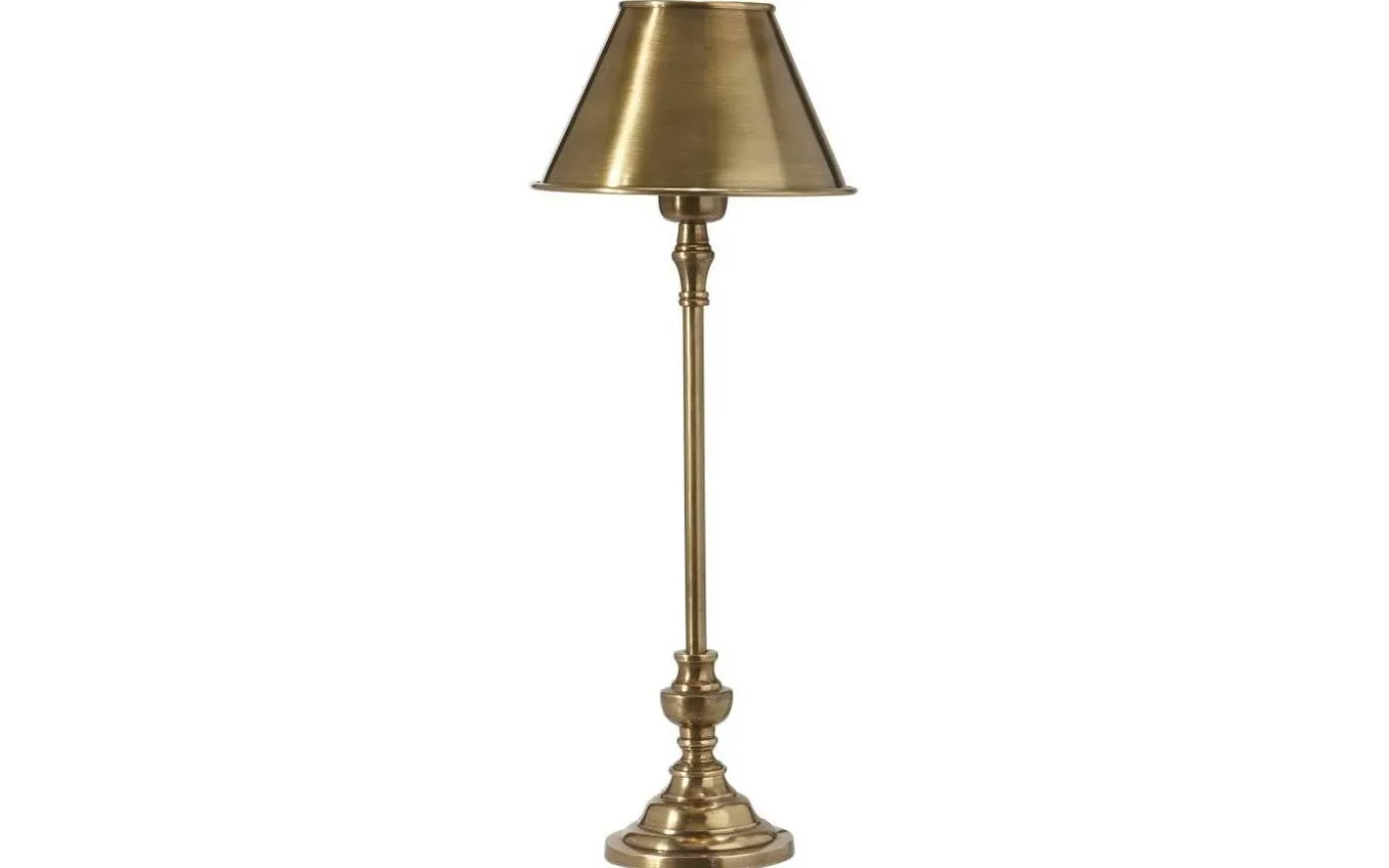 Lampfot Andrea 43cm med skärm Classic Antikmässing