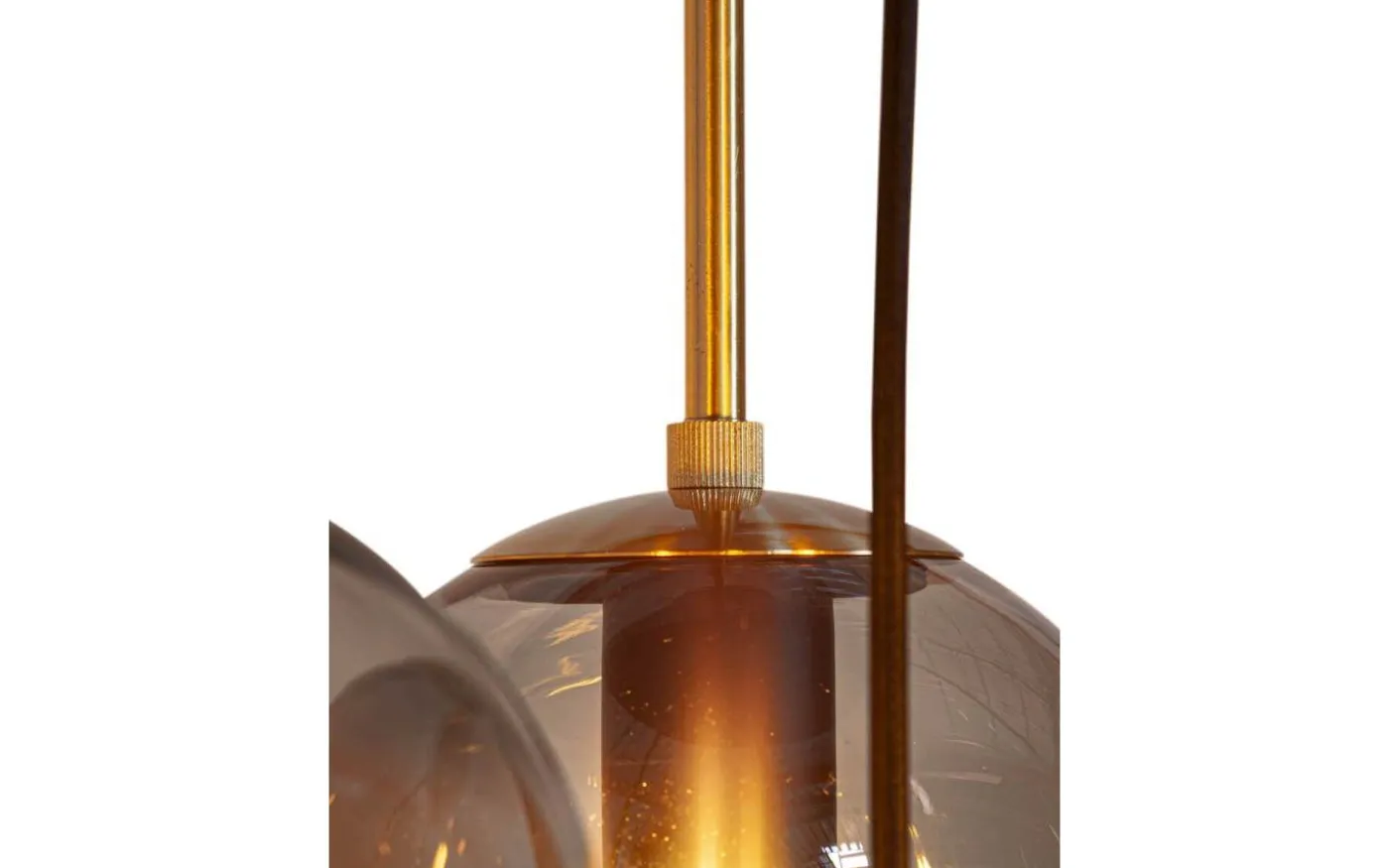 Laura Taklampa 53cm Svart/Rökgrå Glas