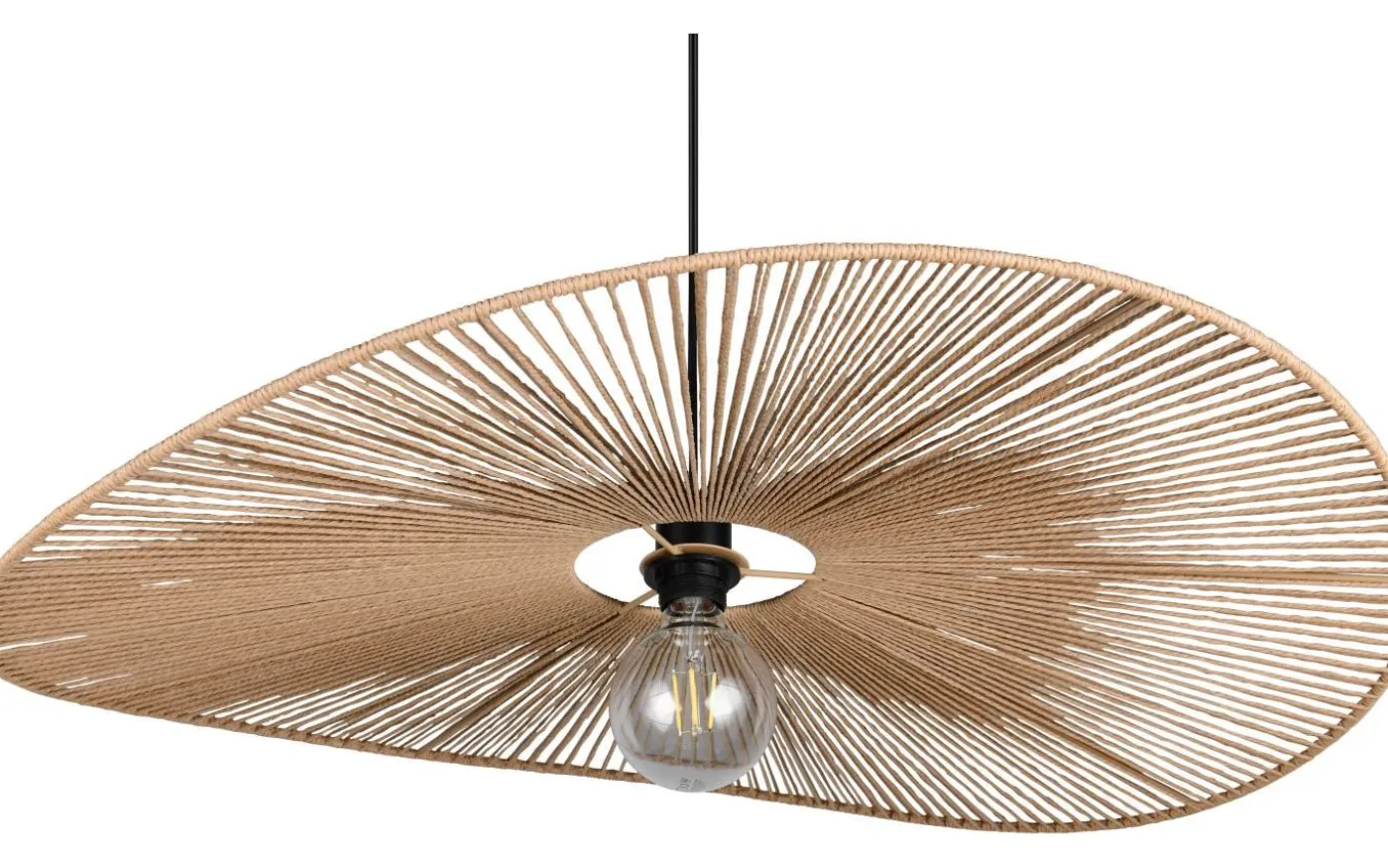 Laurine Taklampa 78cm E27 brun/pappersgarn