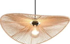 Laurine Taklampa 58cm E27 brun/pappersgarn