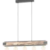 Layham Taklampa 96cm 5L Trä/Svart