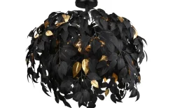 Leavy Plafond 70cm 3xE14 mattsvart