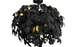 Leavy Plafond 70cm 3xE14 mattsvart