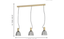 Lebalio Taklampa 113cm Brons