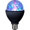 LED E27 Glob 80mm Disco RGB Roterande 3W