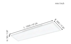 Led Plafond 120cm LED 4000K 33W Vit