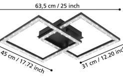Lejias Plafond 45cm LED 3000K 21W Svart