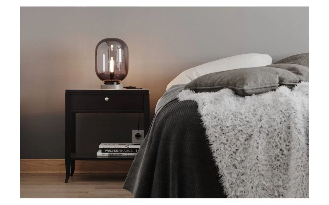 Leola Bordslampa 31cm Grå