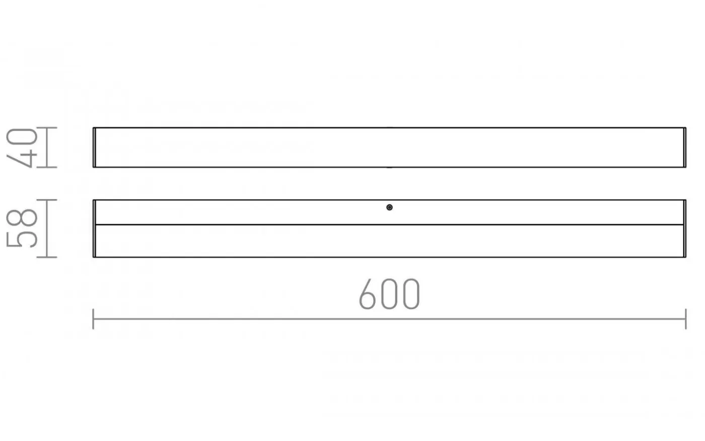 Levia Vägglampa Borstad Aluminium 60cm LED 12W IP44 3000K