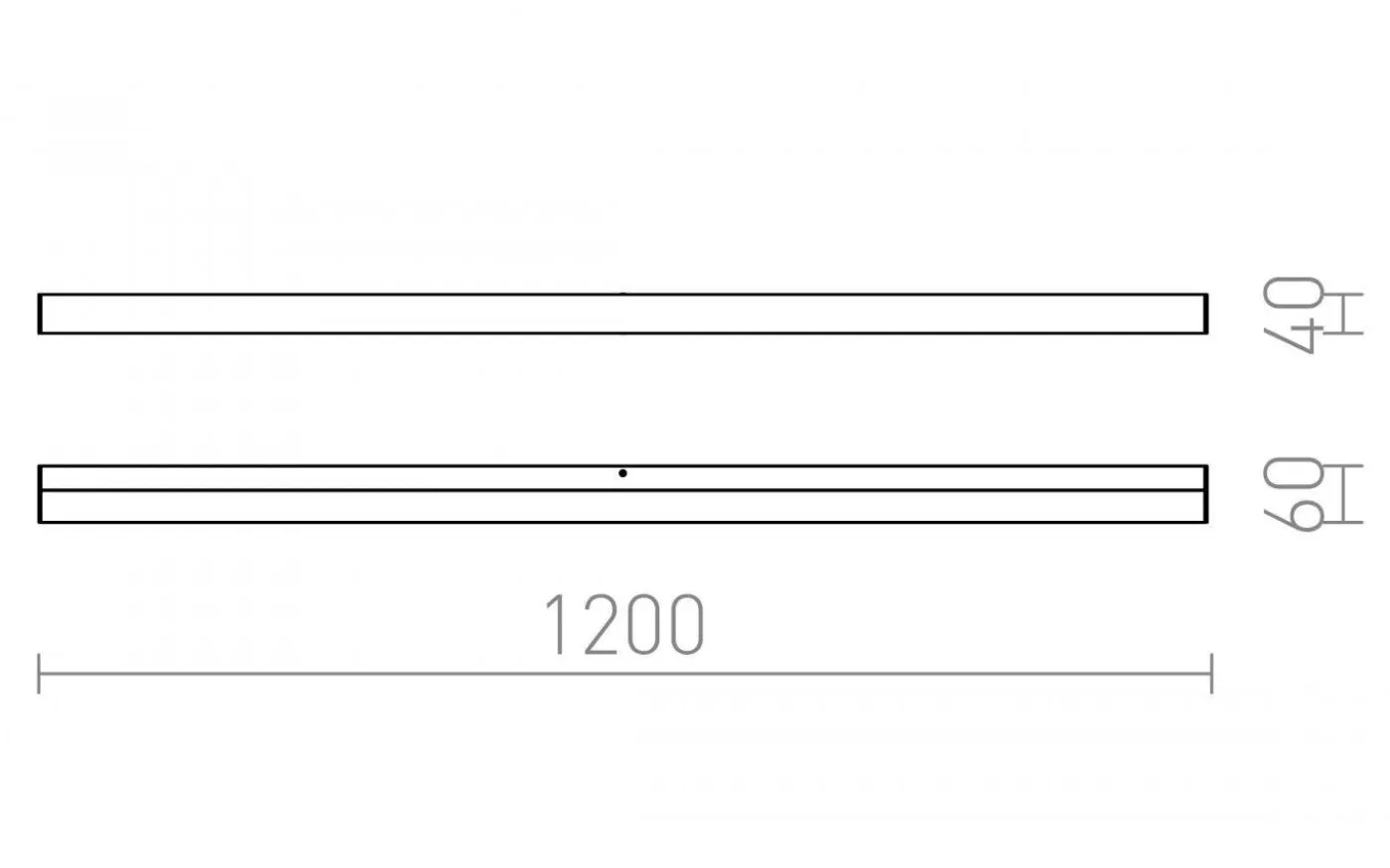 Levia Vägglampa Krom LED 120cm 24W IP44 3000K