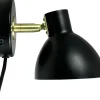 Lilje Vägglampa Svart/Mässing