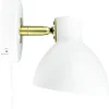 Lilje Vägglampa Vit/Mässing