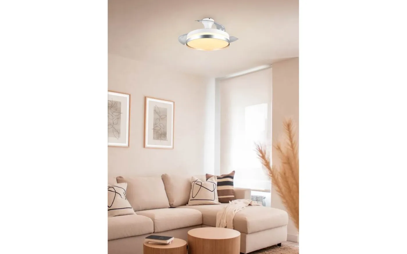 Lindberg Takfläkt 100cm LED vit/titan stjärnljus