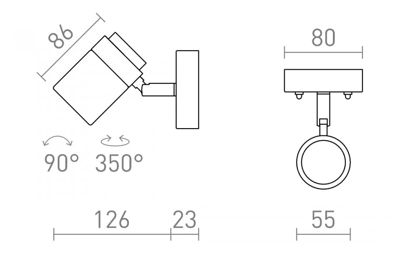 Linn I Vägglampa Krom/Opal IP44