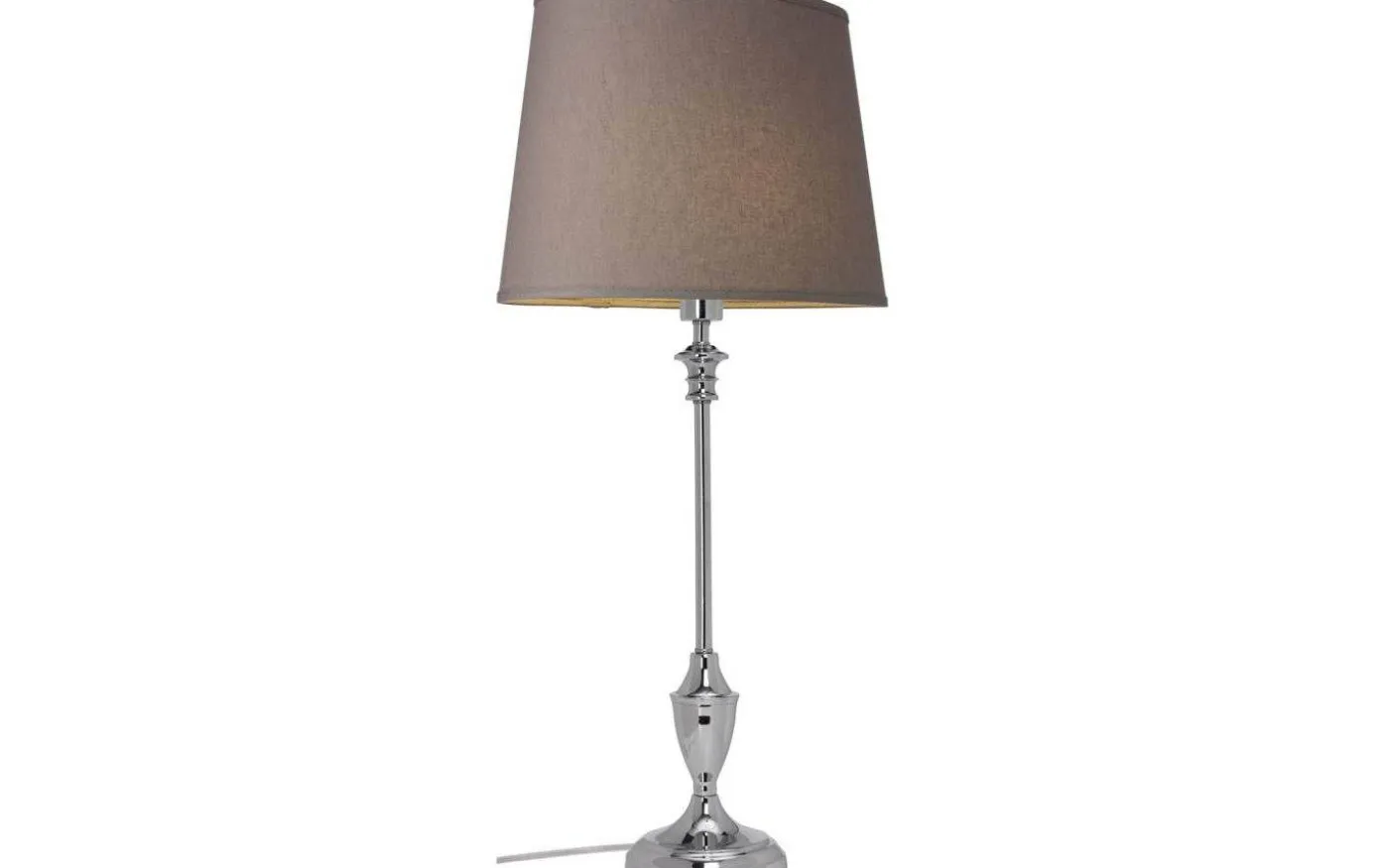 Linne Lampskärm Oval 32cm Grå