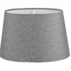Linne Lampskärm Oval 28cm Grå