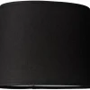 Linne Lampskärm Oval 32cm Svart