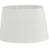 Linne Lampskärm Oval 28cm Vit
