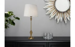 Linne Lampskärm Oval 32cm Vit