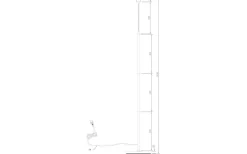 Ljusdal Golvfot 140cm 1L Svart/Matt Mässing Ex. Lampskärm