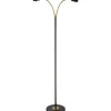 Ljusdal Golvfot 140cm 2L Svart/Matt Mässing Ex. Lampskärmar