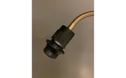 Ljusdal Golvfot 140cm 2L Svart/Matt Mässing Ex. Lampskärmar