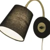 Ljusdal Vägglampa Svart/Matt Mässing
