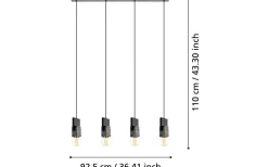 Lobatia Taklampa 93cm Svart