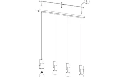 Lobatia Taklampa 93cm Svart