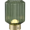 Lord Bordslampa LED matt mässing/grön uppladdningsbar