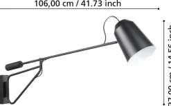 Loreto 1 Vägglampa Svart