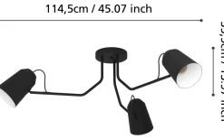 Loreto Plafond 114,5cm Svart