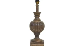 Louis Lampfot 52cm Åldrat Trä