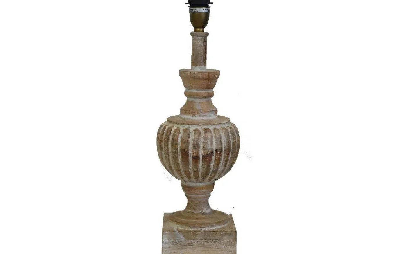 Louis Lampfot 52cm White Wash