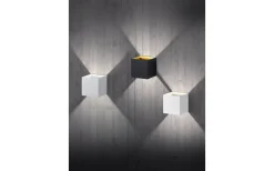 Louis Vägglampa LED matt svart/guld