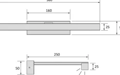 Lucca Spegelbelysning 25cm LED 9W 3000K Svart IP44